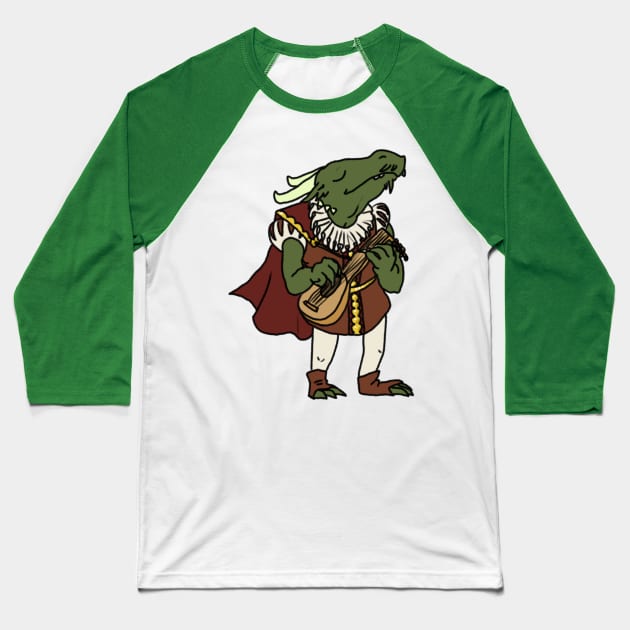 Dragonborn Bard Baseball T-Shirt by NathanBenich